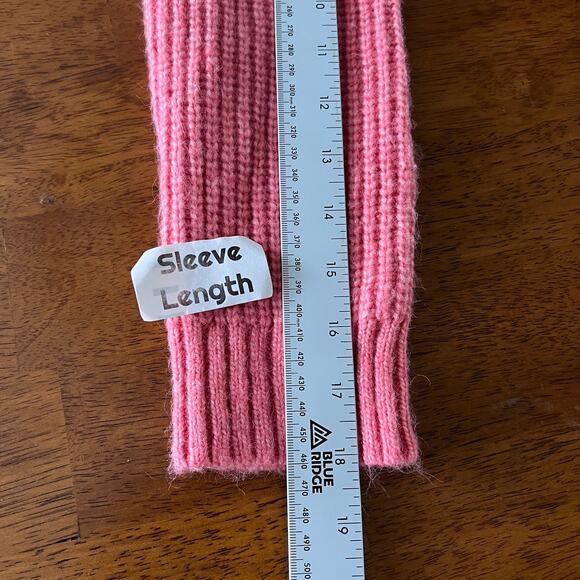 Talbots Womens S Sweater Wool Blend Chunky Knit Shawl Collar Tunic Pullover Cozy - Picture 7 of 9